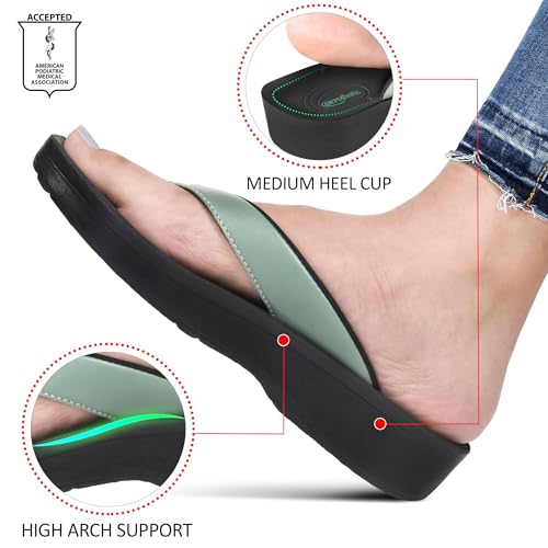 AEROTHOTIC Arch Support Flip Flops for women Stylish Cushioned Padded Straps with Soft Toe Post Slip on Footwear Dressy Tr...