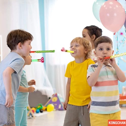 25pcs Party Blowers,Colourful Noisemakers Party Blowouts Squawkers Fringed Noise Maker,Birthday Noisemakers Birthday Blow ...