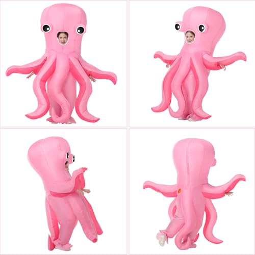 Inflatable Octopus Costume for Kids Halloween Blow Up Costumes for Boys Girls Cosplay Party
