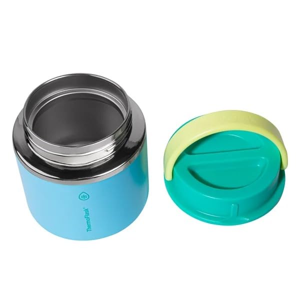 ThermoFlask 20 oz Insulated Food Jar, 2-Pack, Pink and Blue, Hot 12 Hours Cold 24 Hours (Blue and Green)