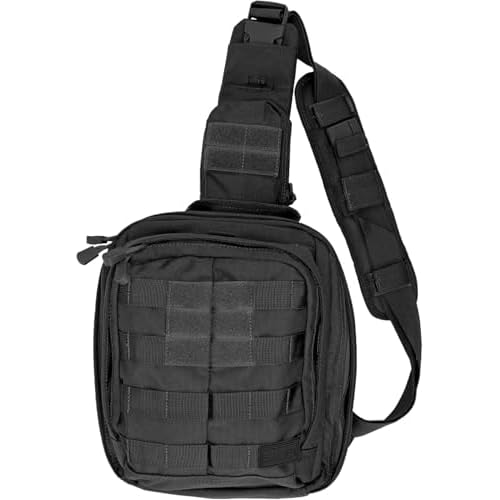 5.11 Tactical Sling Bag Pack MOAB 6, Shoulder Crossbody Military Bag, 11L, Black, Style 56963ABR