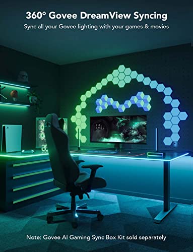 Govee RGBIC Gaming Lights, 10ft Neon Rope Lights Soft Lighting for Gaming Desks, LED Strip Lights Syncing with Razer Chrom...