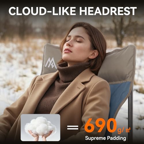 Huskfirm Heated Camping Chair Extra Wide Heated Chair Heavy Duty Heated Camp Chair Supports 450 lbs Heated Lawn Chairs for...