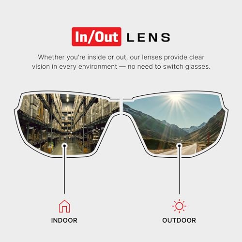 NoCry Tinted Safety Glasses for Men and Women with Anti-Fog and Scratch Resistant Wrap-Around Lenses — Adjustable Temples ...