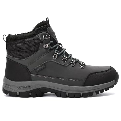 Lamincoa Mens Snow Boots Water Resistant Hiking Boots for Men Non-slip Winter Outdoor Warm Comfort Camping Backpacking Shoe