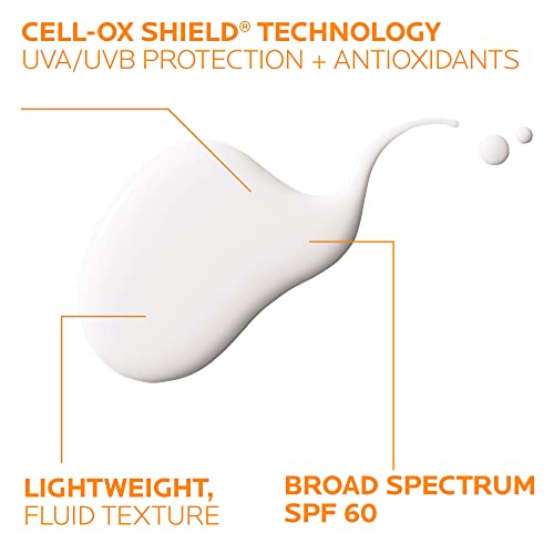 La Roche-Posay Anthelios Light Fluid Facial Sunscreen SPF 60, Lightweight Sunscreen For Face, Fluid Texture, Broad Spectru...