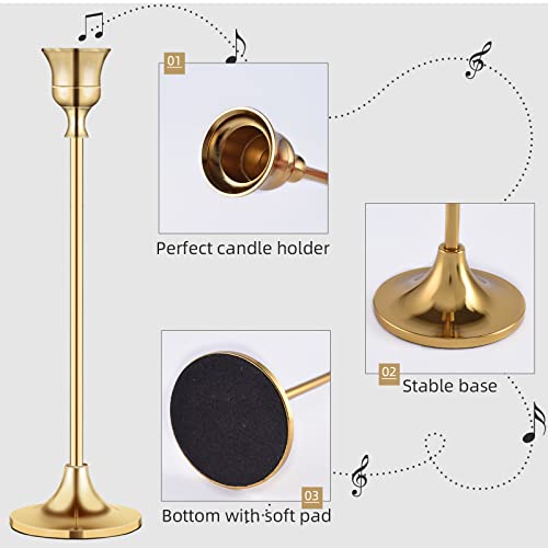 Candlestick Holders,Taper Candle Holder for Candlesticks Gold Brass Vintage Candle Stick Candle Holders Candelabra Candle ...