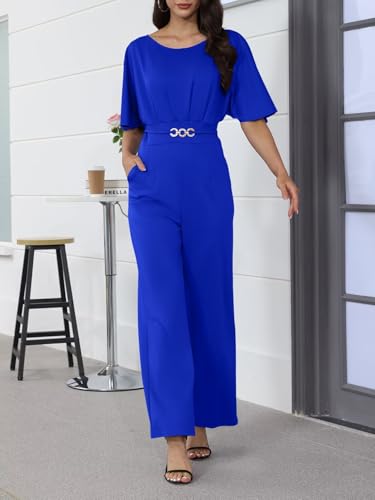 acelyn Elegant Jumpsuit for Women Dressy Sexy Plus Size Wide Leg Pant Suit One Piece Party Outfits