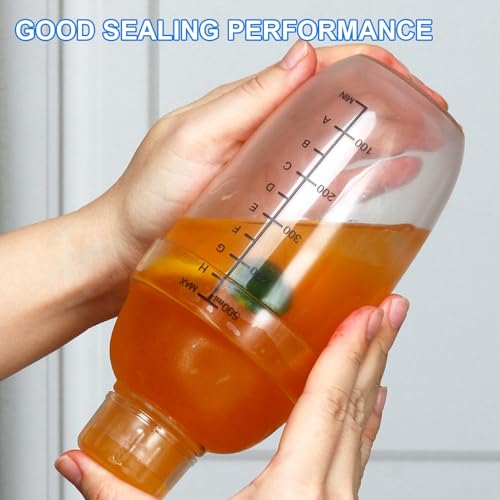 Voittozege 12 Pcs Plastic Cocktail Shaker Set, 6 Pcs 17 oz Cocktail Shaker and 6 Pcs Measuring Jigger Set Clear Wine Shake...
