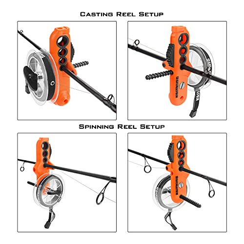 KastKing Patented Radius Line Spooler, Compact Fishing Line Spooling Tool for Spinning Reels and Casting Reels – Line Spoo...
