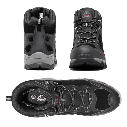 NORTIV 8 Men's Waterproof Hiking Boots Outdoor Mid Trekking Lightweight Mountaineering Shoes Paladin