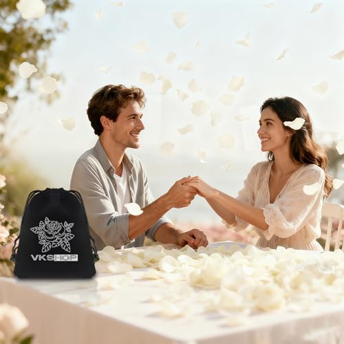 VKshop 4500 Pieces Red Rose Petals,Artificial Fake Rose Petals,Flower Petals for Romantic Night, Wedding, Event, Party, De...