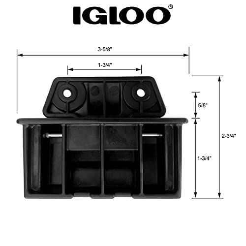Igloo Hinge for 25, 52, 72 Qt BMX Coolers, Plastic, Black
