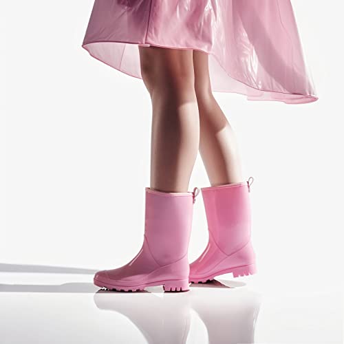 HISEA Women's Mid Calf Rain Boots Waterproof Garden Shoes Fashion Rubber Boots Anti-Slipping Rainboots for Ladies with Com...
