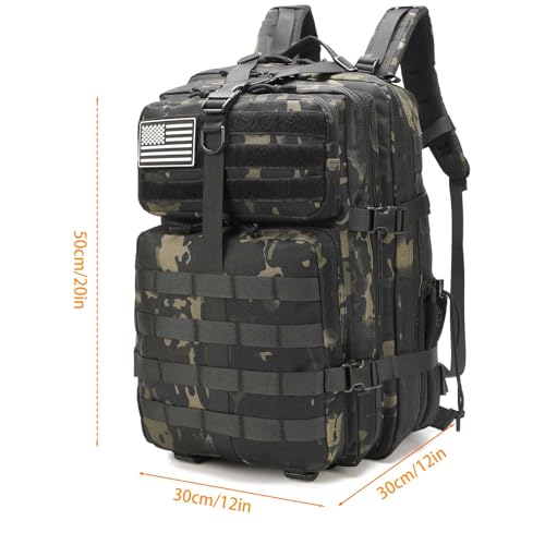 ONE WVW PIN Tactical Backpack for Men, Military Backpacks with Gun Holster, Bug Out Bag 3 Day Assault Pack Large Molle Gun...