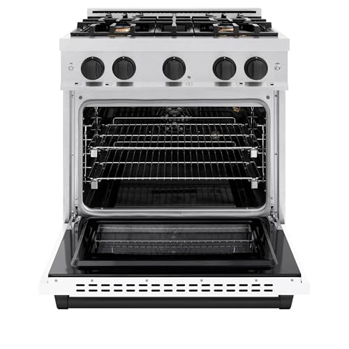 ZLINE Autograph Edition 30 in. 4.2 cu. ft. Select Gas Range with 4 Burner Cooktop and Convection Gas Oven in Satin Stainle...