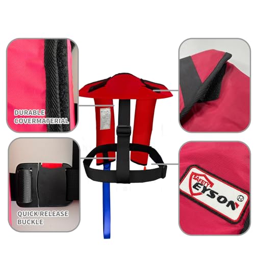 Manual Inflatable Life Jacket,Preserver PFD for Adults,Life Vest for Adult,Supports Weight up to 330 pounds