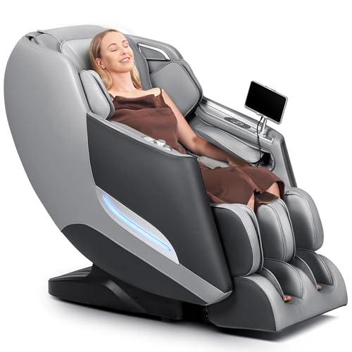 Mazzup Massage Chair, 3D Massage Chair Full Body, Zero Gravity Shiatsu Recliner W/Heating, SL Track, Wireless Charger, Blu...