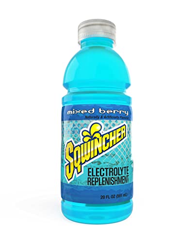 Sqwincher Activity Drink Bottles | Mixed Berry Flavored | Low Calorie | Low Sodium | Ready-To-Drink | Electrolyte Replenis...