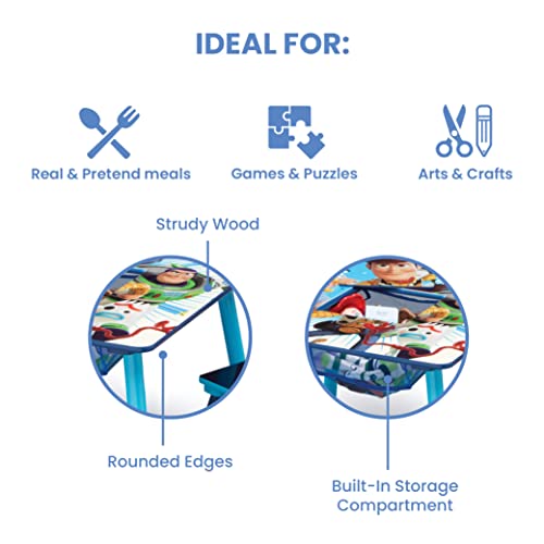 Delta Children Kids Table and Chair Set With Storage (2 Chairs Included) - Ideal for Arts & Crafts, Snack Time, Homeschool...
