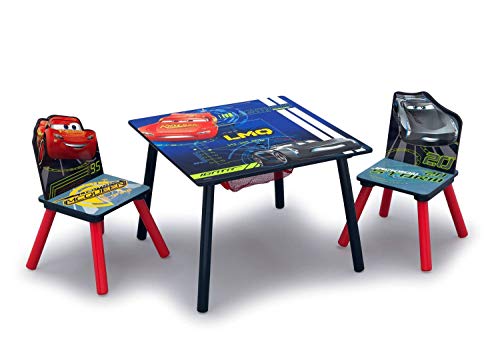 Delta Children Kids Table and Chair Set With Storage (2 Chairs Included) - Ideal for Arts & Crafts, Snack Time, Homework &...