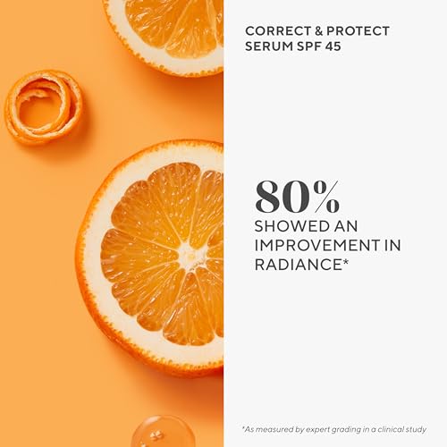 Murad Correct & Protect Broad Spectrum SPF 45 ? 100% Mineral Sunscreen with Carotenoid Technology and Beet Root for Brightening, Blue Light Defense, and Even Skin Tone ? 1.0 Fl Oz