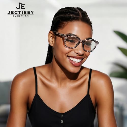 Jectieey Blue Light Blocking Glasses for Women Men,Oversize Fashion Squre Anti Eyestrain Glasses for Gaming/Reading/TV