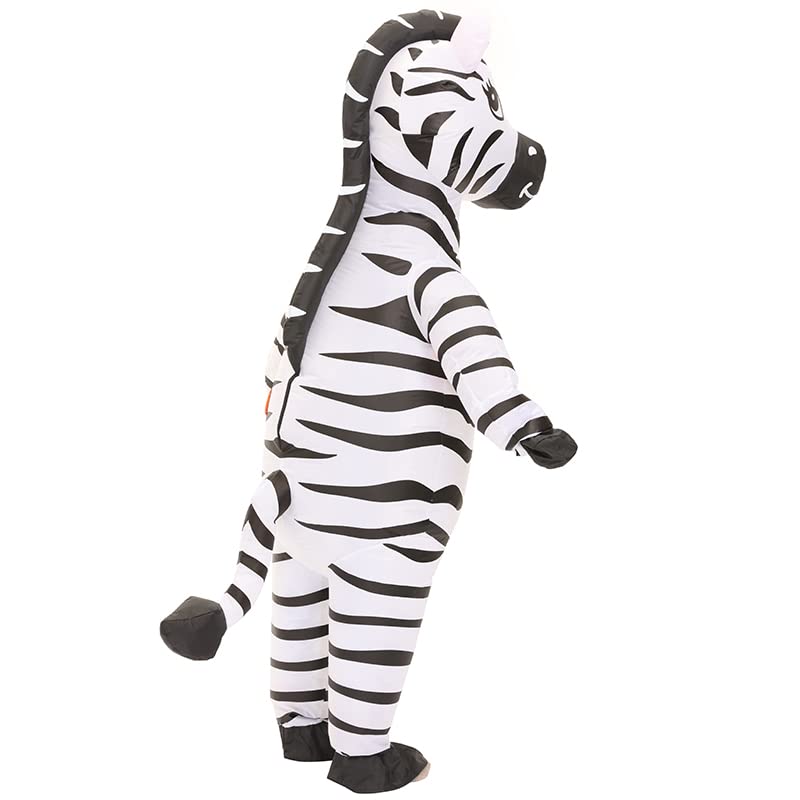 AICHLO Zebra Inflatable Costume Zebra Costume Fancy Dress Jumpsuit for Party Zebra Blow Up Suit Zebra Costumes for Women