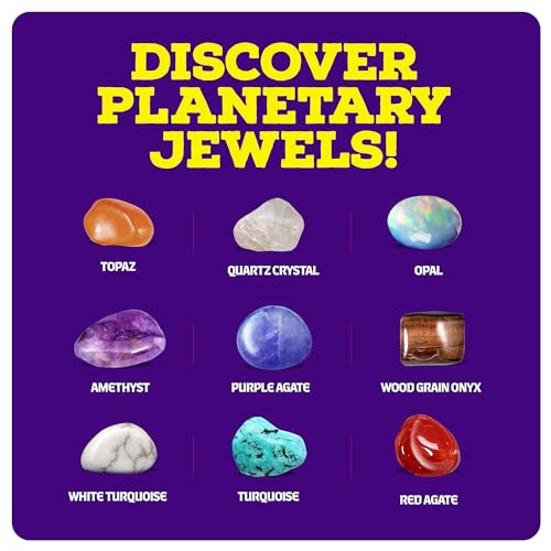 Dan&Darci Galaxy Gem Dig Kit for Kids - Gemstones Digging Science Kits for Kid Age 6-7, 6-8, 8-10 - Gifts for 6 7 8 9 10 1...