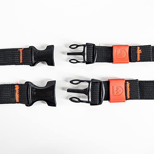 GEAR AID Utility Straps with Side-Release Buckle, Secure and Compress Camping, Biking, Hunting, Boating Gear, 3/4" Width, ...