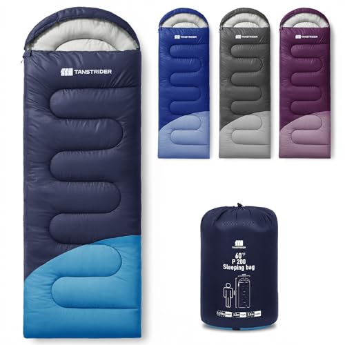 TANSTRIDER Sleeping Bags for Adults Warm Weather,Backpacking Compact Lightweight Camping Sleeping Bag with Compression Sac...