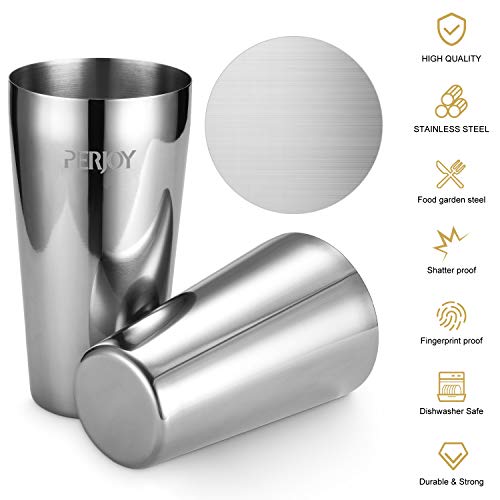 Perjoy Cocktail Shaker Set, 16 Piece Bartender Kit, Cocktail Shaker, Stainless Steel Bar Set Accessories, Coktail Set, Bos...