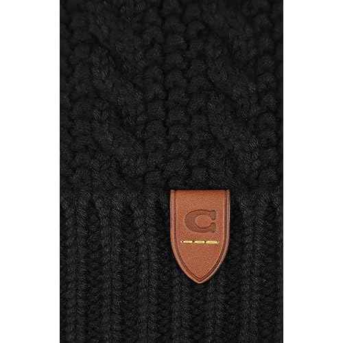 Coach Men's Cable Cuff Beanie, Black