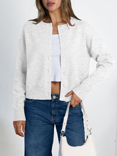 LILLUSORY Womens Cropped Cardigan Sweaters Lightweight Fall Crop Cotton Knit Y2k Outfits Fashion Button Up Clothes 2026
