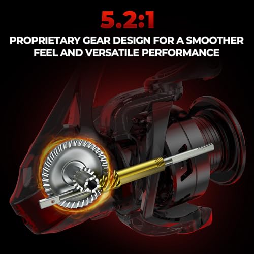 KastKing Royale Legend Fishing Reel - 5.2:1/6.2:1 Gear Ratio Spinning Reel, Up to 22 Lbs of Carbon Drag, 5+1/7+1 Stainless...