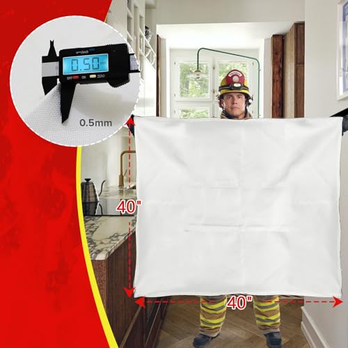 Demiwise Fire Blankets for Home and Kitchen,8-Pack 40"x40" Emergency Fire Safety Blankets for People House Car Office Ware...