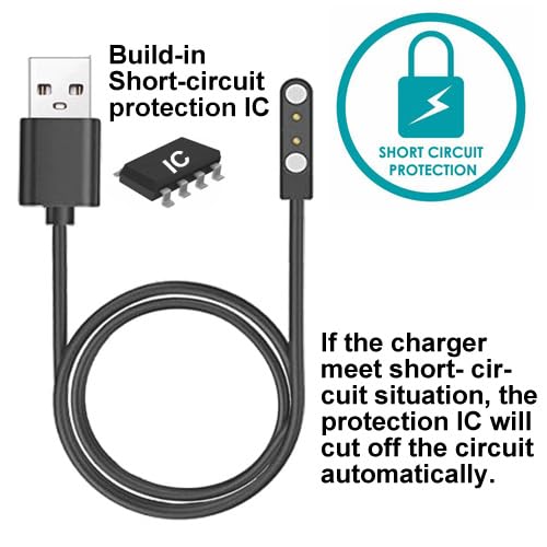 Smaate Smart Watch Cables Compatible With Ruimen H1 1.85 Inches Smartwatch, 2 Pcs