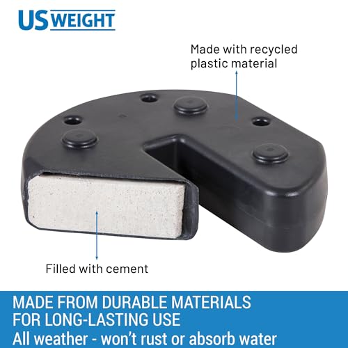 US Weight 30 Pound Canopy Weight Set of 4 with No-Pinch Design - Easy Installation and Removal to Secure Tents, Canopies, ...