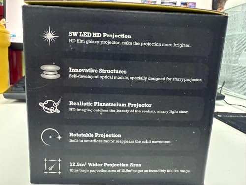 FlyLily Galaxy Projector, 13 in 1 HD Planetarium Star Projector for Bedroom, 360 Rotating Star Light with Adjustable Knob and Timer for Kids, Ceiling, Gifts, Room Decoration