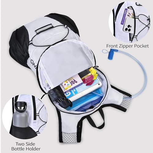 Lightweight Hydration Backpack, Running Backpack with 2L Water Bladder, Hydro Water Daypack for Cycling Hiking Rave for Me...