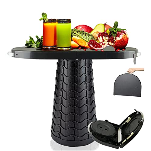 maliven Portable Folding Table and Stool 2 in 1, Lightweight Collapsible Table for Camping Picnic Beach, Small Foldable Ta...