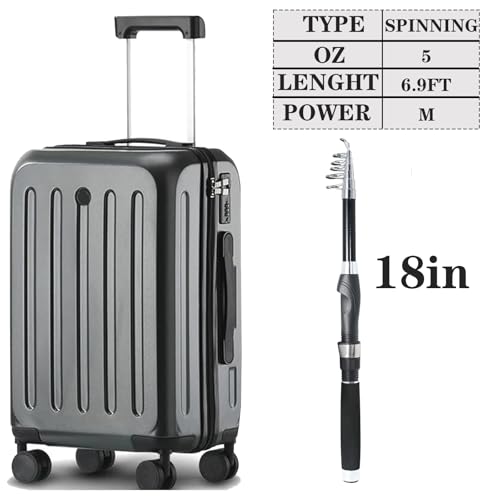 2PACK Fishing Pole Combo,Carbon Fiber Fishing Rod Spinning Reels Fishing Carrier Bag for Travel Saltwater Freshwater