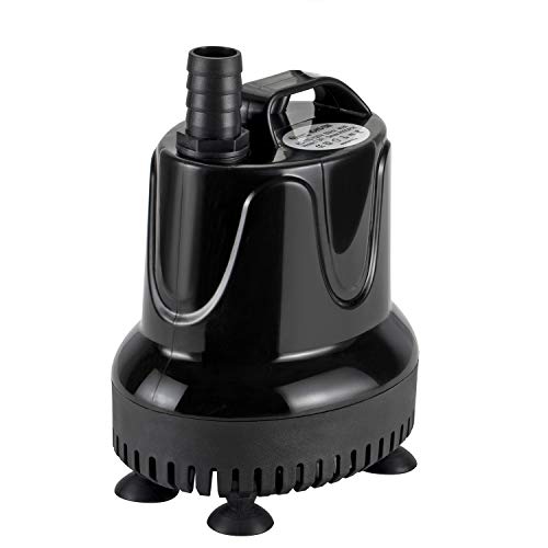 Hygger 660 GPH Submersible Aquarium Water Pump - Black Metal, Ideal for Fish Tank, Pond, Fountain & Hydroponic Systems