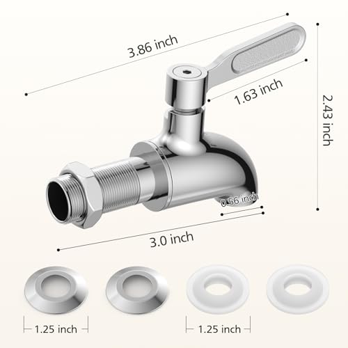 Beverage Dispenser Replacement Spigot, Stainless Steel Water Dispenser Replacement Faucet Compatible with Berkey Water Fil...