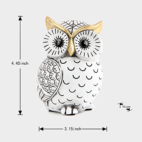 Owl Statue for Home Decor Accents,Owl Decor for Bookshelf Bedroom Living Room Office Table Desk Mantle TV Stand Boho Decor...