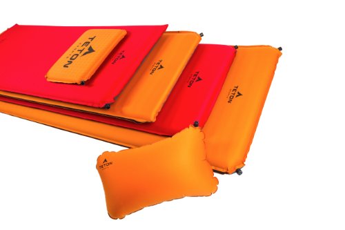 Teton Camping Seat Cushion; Stadium Seat; Office Chair; Car Pad; Inflatable, Orange