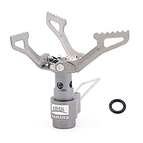BRS 3000T Backpacking Stove Camping Stove Pocket Stove Portable Propane Stove Ultralight Mini Stove with 1 Extra Backup O-...