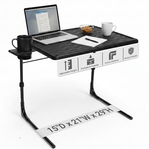 Table-Mate TV Tray Table | Portable Desk Folding Dinner Tray, Couch Table Trays for Eating Snack Food, Portable Laptop Des...