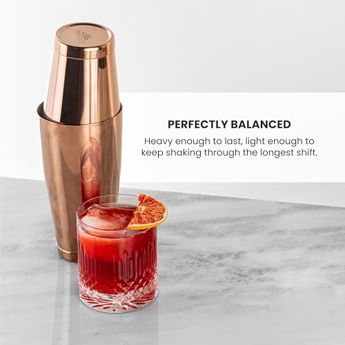 A Bar Above Professional Boston Shakers Set 18 oz Weighted Stainless Steel Cocktail Shaker Set for Bartenders, Premium 304...