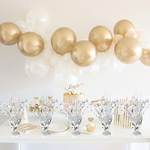 6 Pcs Metallic Foil Star Burst Table Centerpieces Patriotic Decoration for Wedding Birthday Graduation Veteran Day Memoria...
